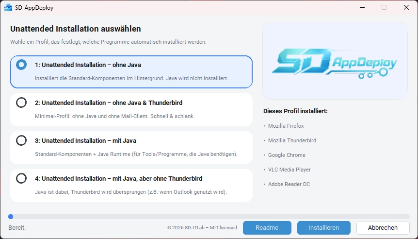 SD-AppDeploy GUI – Unattended Software Installer