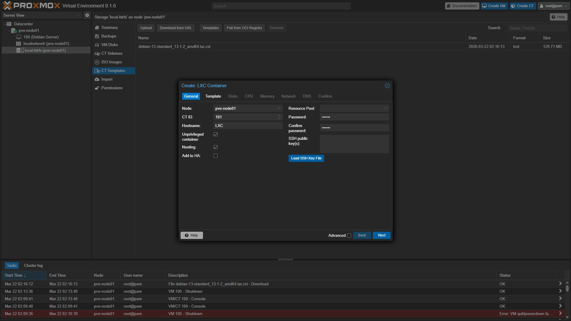 Proxmox Container Wizard